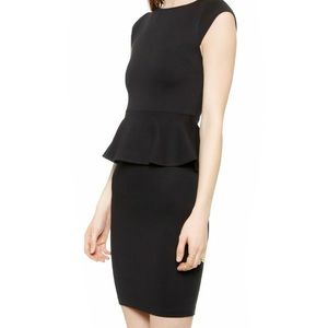Alice + Olivia Employed Black Peplum Dress 8